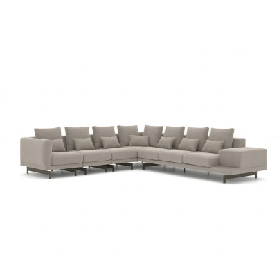Salon Mobilier de luxe Canapé d'angle en L Meubles rembourrés Canapé Sofa
