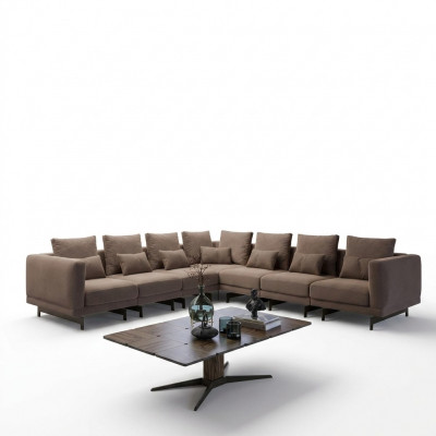 Salon Suite 3pcs Mobilier Bois Table basse Designer Table d'appoint