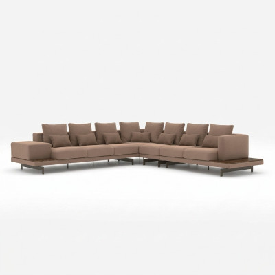 Suite de designer Salon Canapé d'angle en L Muebles de lujo Mobiliario nuevo