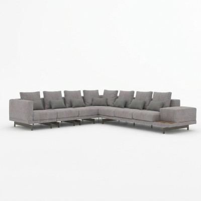 Canapé d'angle en L Salon Ameublement Designer Textile Sofa Suite moderne