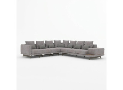 Canapé d'angle en L Salon Ameublement Designer Textile Sofa Suite moderne