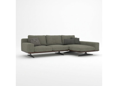 Canapé d'angle designer gris L-forme Relax Salon Canapé rembourré Mobilier moderne de luxe
