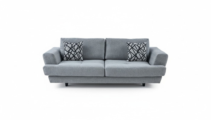 Conception de salon Canapé 3 places en tissu gris de luxe moderne, exclusif
