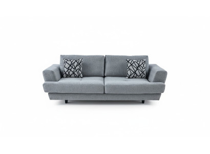 Conception de salon Canapé 3 places en tissu gris de luxe moderne, exclusif