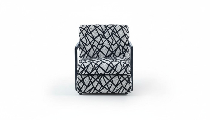 Fauteuil de salon noir et gris designer 1 place fauteuil lounge de luxe