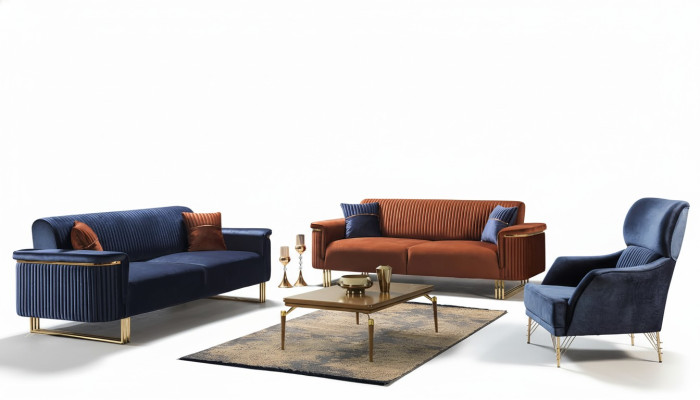 Ensemble de sièges de salon modernes - Ensemble de canapé design à 3 places