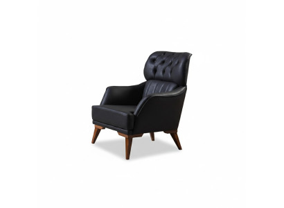 Noir Chesterfield Fauteuil Designer Salon Fauteuil 1 place