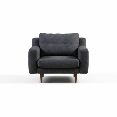 Rembourrage gris Fauteuil 1 place Mobilier de salon Fauteuil élégant Siège moderne
