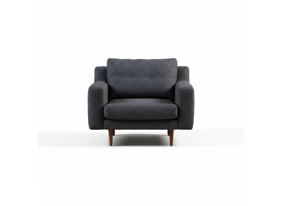 Rembourrage gris Fauteuil 1 place Mobilier de salon Fauteuil élégant Siège moderne