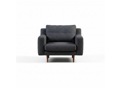 Rembourrage gris Fauteuil 1 place Mobilier de salon Fauteuil élégant Siège moderne