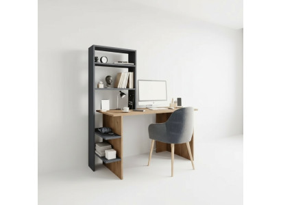 Chambre Chambre Jeunesse Bureau Bureau Bureau d'ordinateur Design Moderne Marron Gris