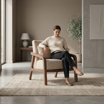 Moderne nouveau Fauteuil de luxe Mobilier design Salon Textile Siège