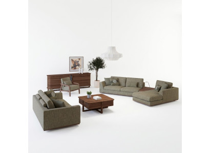 Ensemble de canapés complet 3 pièces Canapé 2 places Canapé d'angle relaxation Fauteuil moderne en forme de L