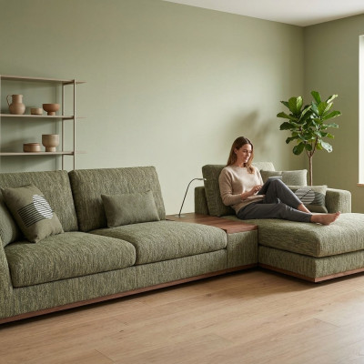 Canapé de luxe canapé Relax L-shape Salon Meubles rembourrés Suite Eck nouveau