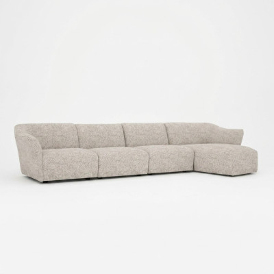 Sofa de salon en L de luxe blanc de Designer Corner Suite Meubles rembourrés