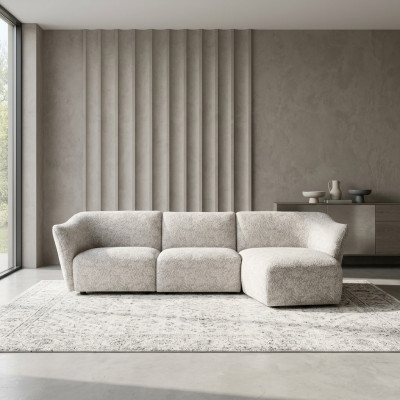 Coin Suite Canapé Blanc Canapé en forme de L Designer Moderne Salon Nouveau