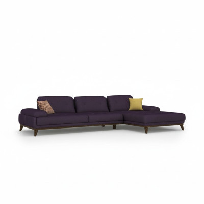 Suite d'angle de luxe Salon Canapé d'angle Lilas en L-forme Ameublement Canapé Neuf