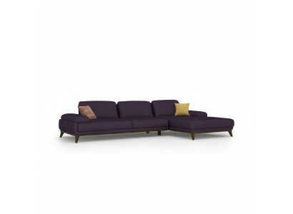 Suite d'angle de luxe Salon Canapé d'angle Lilas en L-forme Ameublement Canapé Neuf