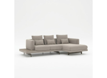Canapé d'angle moderne en tissu gris pour designer Canapé-lit Meubles rembourrés Salle de séjour