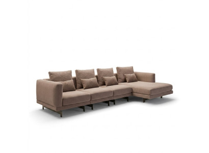 Meubles rembourrés beige de luxe Ensemble d'angle Canapé d'angle en L Mobilier design
