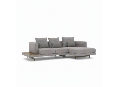 Ensemble de salon Canapé d'angle en forme de L Gris Canapé Sofa Canapé design Mobilier rembourré