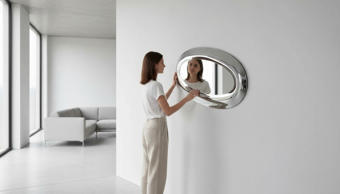 Miroir mural Décoration Meubles Vivant Salon Miroir Moderne Cadre