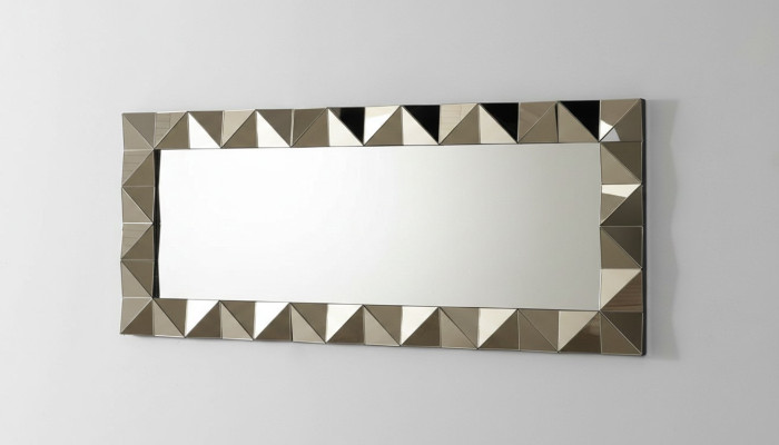 Miroir mural design moderne de luxe en gris pour le salon, nouveau mobilier.