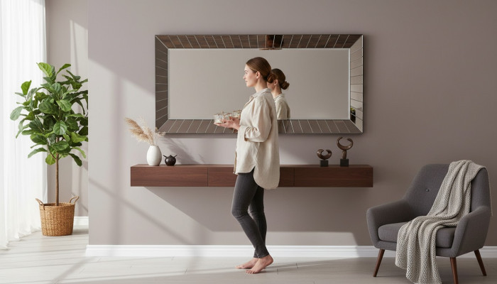 Miroir mural design de luxe moderne nouveau Mobilier de salon Ameublement