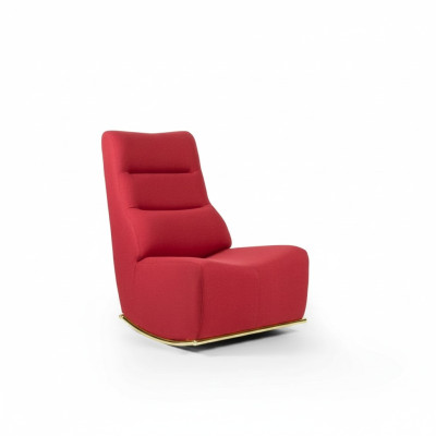 Fauteuil rouge de luxe Salon Tapisserie de siège de salon Siège moderne Mobilier de designer