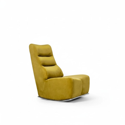 Salle de séjour Fauteuil jaune Siège Mobilier neuf Ameublement Siège de designer Textile