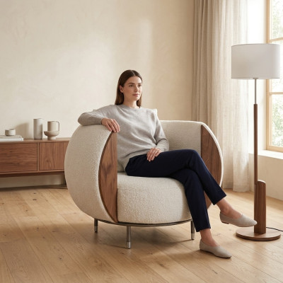 Conception moderne de fauteuil Canapé rembourré Siège Ameublement de salon Meubles rembourrés