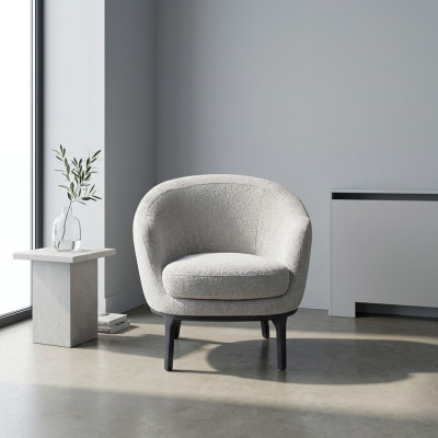 Designer Luxus Grauer Sessel Polsterung Sofa Sitz Modernes Textil-Polstermöbel