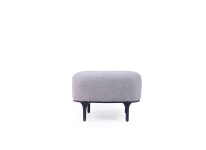 Designer Tabouret Moderne Gris Salon Textile Rembourré Mobilier Rembourré