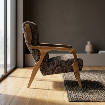 Fauteuil de luxe 2 places en tissu polyester pour salon de style moderne nouveau design