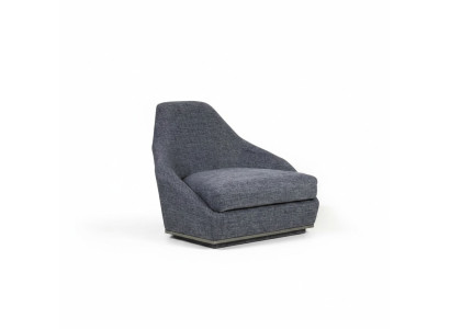 Fauteuil design moderne Gris Chaise rembourrée Siège de luxe de salon Textile nouveau