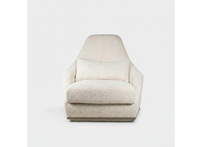 Meuble rembourré Fauteuil blanc Siège luxueux Mobilier Salon Design moderne