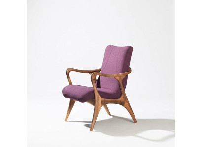 Conception Siège Meubles Fauteuil Pourpre Canapé Siège Salon Bois Moderne Tapisserie Textile