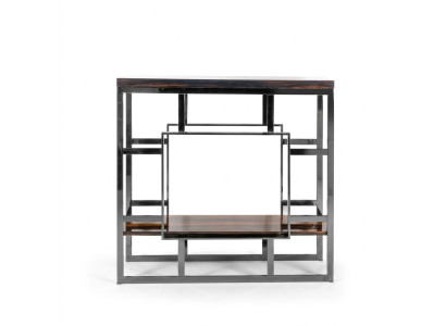 Console en bois Table en acier inoxydable Console de luxe Design de salon