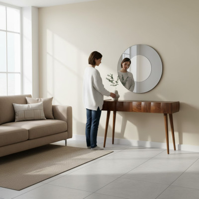 Table console avec miroir Ensemble de meubles de luxe pour salon moderne