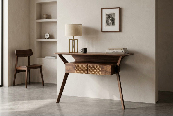 Salle de séjour Console de luxe Table console Marron Bois Table Design moderne Console