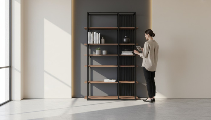 Étagère de luxe moderne pour livres Mobilier d'étagère Salon Ameublement
