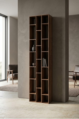 Étagère bibliothèque Etagère Bibliothèque Salon Design Bois Marron Nouveau
