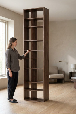 Étagère murale en bois marron moderne pour le salon - Mobilier de rangement - Nouveau mobilier