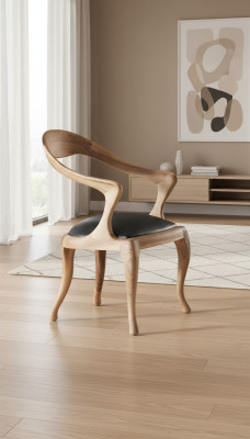 Chaise en bois moderne Salle à manger Sièges Mobilier Design Fauteuil de luxe Chaises