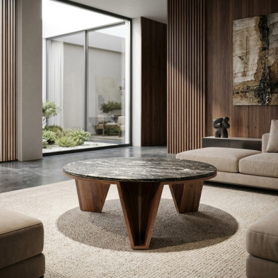 Table basse Design en bois de luxe Table basse de salon Aménagement moderne