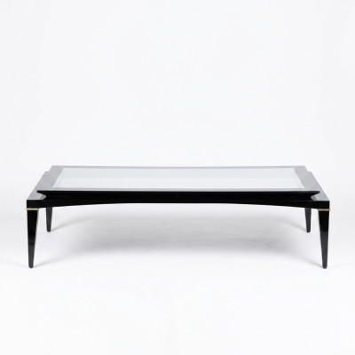 Table basse noire Salon de luxe Meubles de design Table basse Table nouvelle