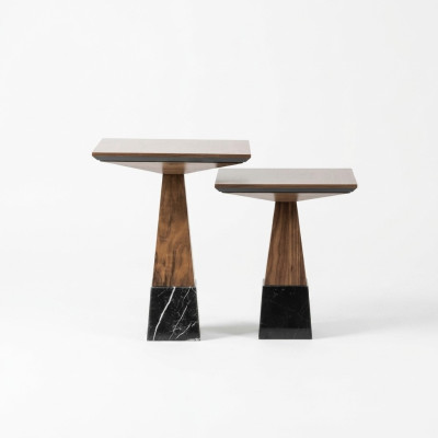 2x Table d'appoint Table basse en bois Salon Design de luxe Mobilier Ameublement