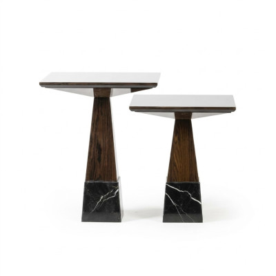 Ensemble de tables de salon 2x table d'appoint Table basse de design Meubles en bois