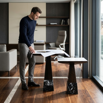 Brun 2x Table d'appoint Ensemble de salon Table basse complète Table basse