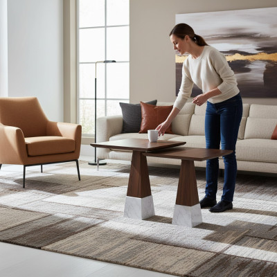 2x table d'appoint Tables complètes Ensemble de salon Table basse Design nouvelle
